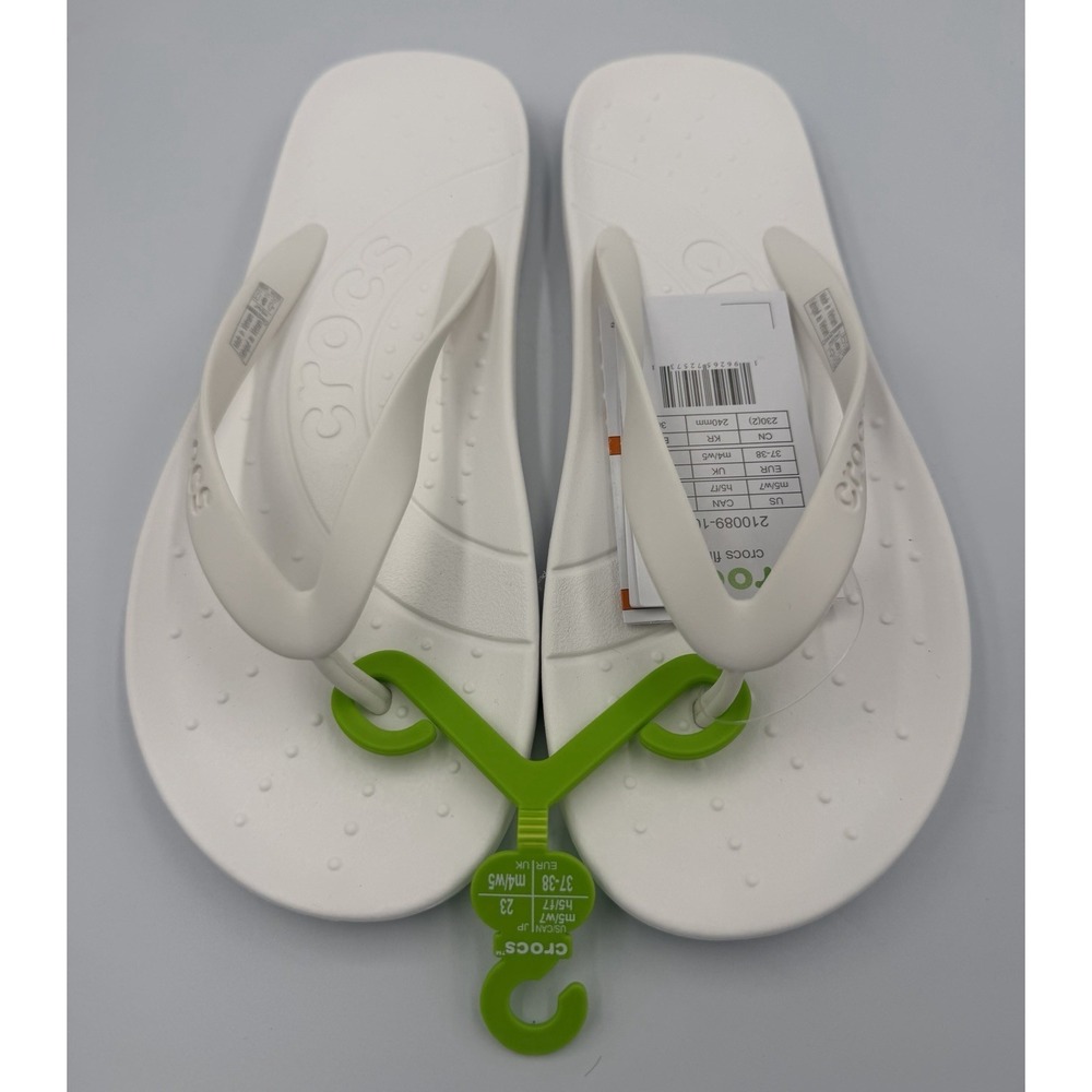 Crocs Adult Flip Flop Summer Sandals White M5/W7